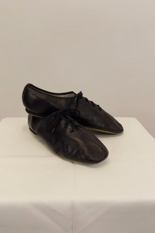 Jazz Shoe Bloch Black Leather Lace-Up Size 4