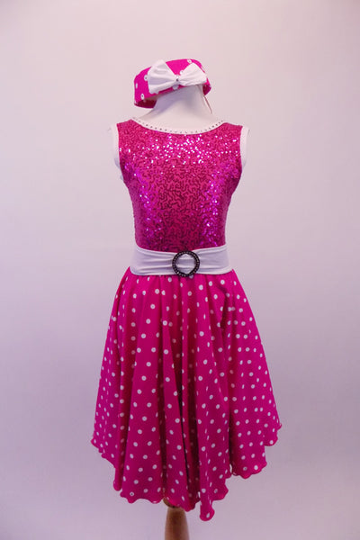 Hot pink hotsell polka dot dress