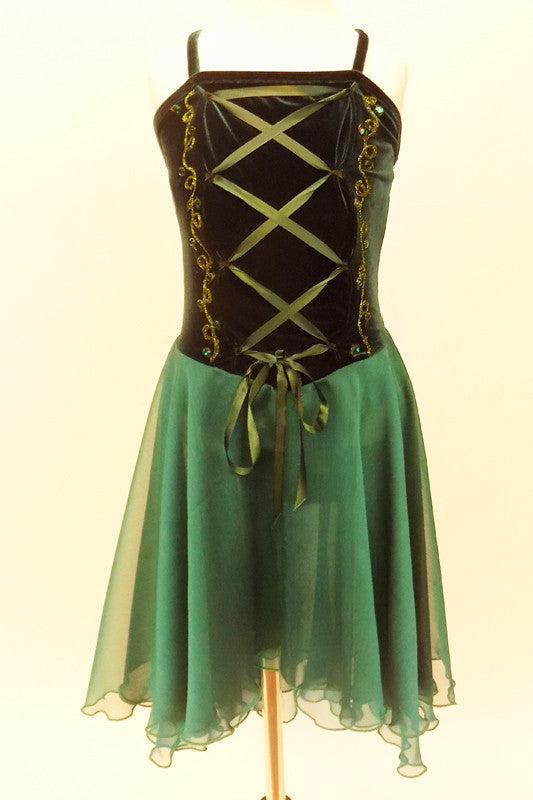 You'll Be In My Heart, Dark Green, Lyrical or Ballet Costume, For Sale Once More From The Top You'll Be In My Heart, Dark Green, Lyrical or Ballet Costume, For Sale Once More From The Top