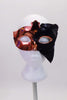 Black and metallic orange mask. Front