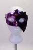 Purple metallic and black mask. Front