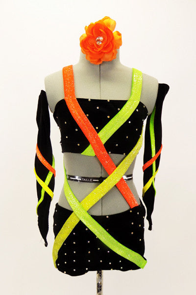 High-Light, Black & Neon Dance Costume, For Sale – Once More From