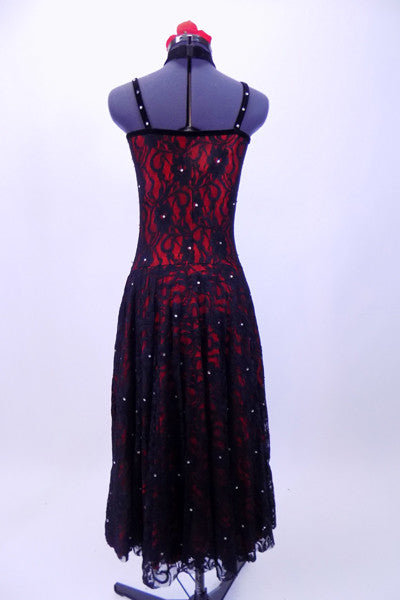 Seville, Red & Black, Lace Dance Costume, For Sale Once More From The Top Seville, Red & Black, Lace Dance Costume, For Sale Once More From The Top