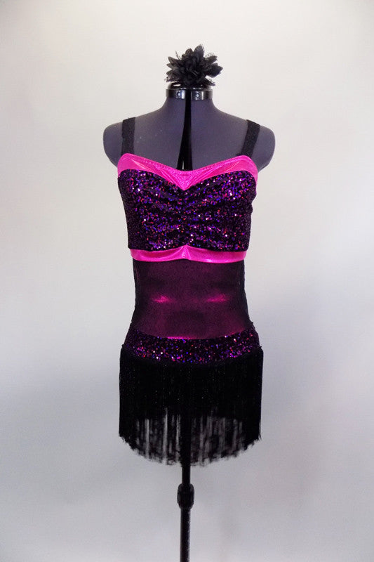 Breaking Dishes, Pink & Black Fringe Flapper Dress, For Sale Once More From The Top Breaking Dishes, Pink & Black Fringe Flapper Dress, For Sale Once More From The Top