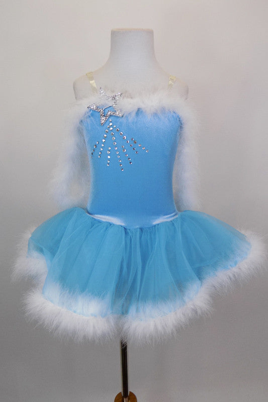 Winter Time, Pale Blue Velvet Ballet Dress With Crystal Star, For Sale Once More From The Top Winter Time, Pale Blue Velvet Ballet Dress With Crystal Star, For Sale Once More From The Top