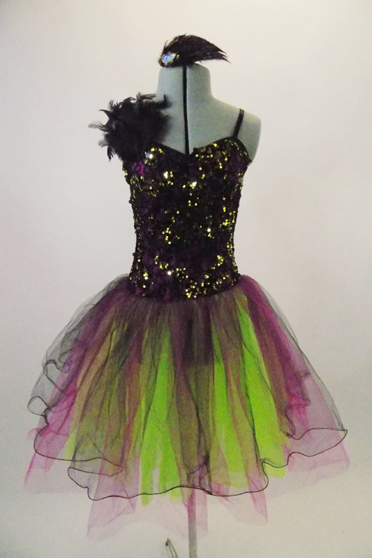 Lights, Magenta, Lime & Black Lace Romantic Tutu Dress, For Sale Once More From The Top Lights, Magenta, Lime & Black Lace Romantic Tutu Dress, For Sale Once More From The Top