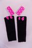 Footless socks with bows and polka dot wristlets