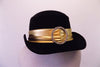 Black & gold bowler hat