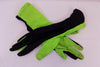 Black and green gloves
